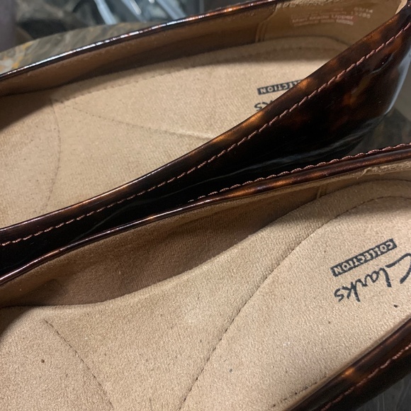 Clarks Collection Propose Spire Womens Tortoiseshell Patent Leather Flats - Picture 4 of 7